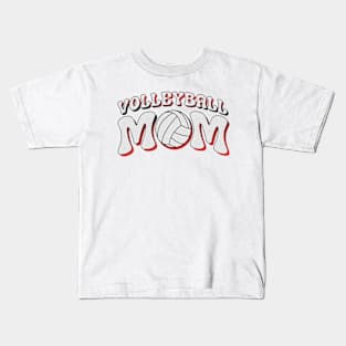 Volleyball Mom Halftone Retro Kids T-Shirt